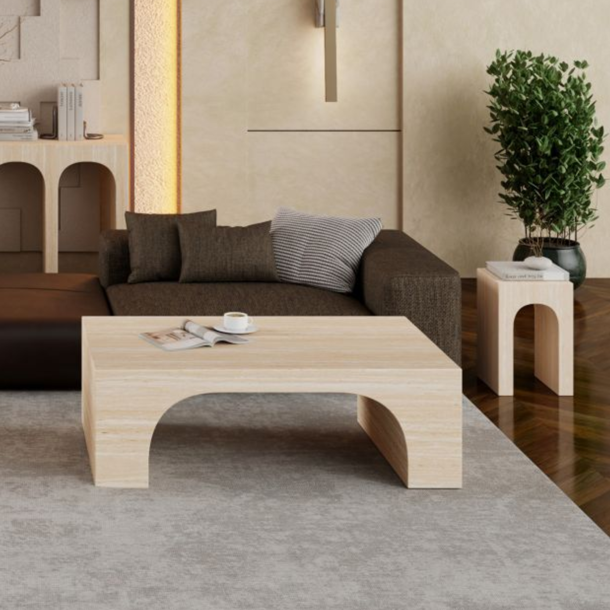 Table basse rectangulaire Atticus Contract Grade