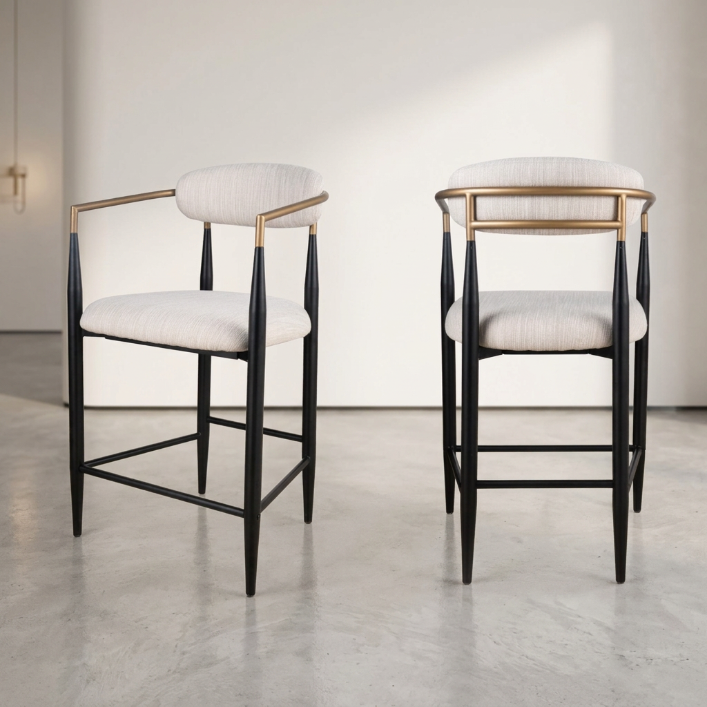 Tabouret de bar Mykos - Lot de 2