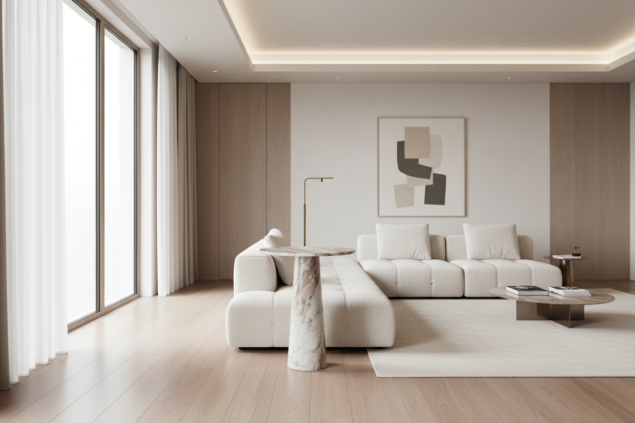 Table d'appoint en marbre Belinda GY-ET-05671S