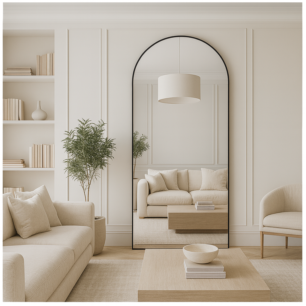 Sofia Black Frame Mirror 80"