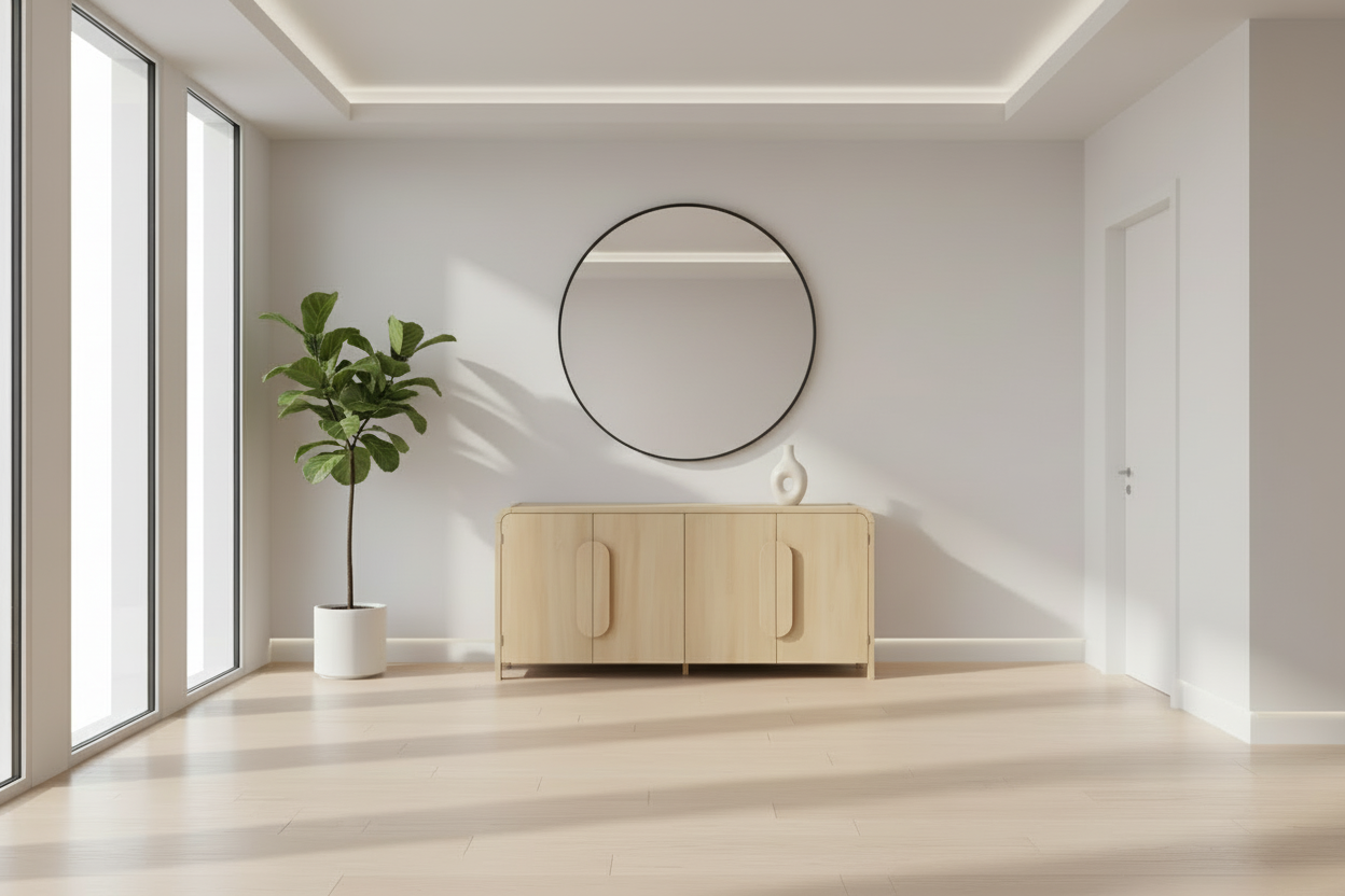 Lila Modern Curved Buffet Sideboard and TV Stand