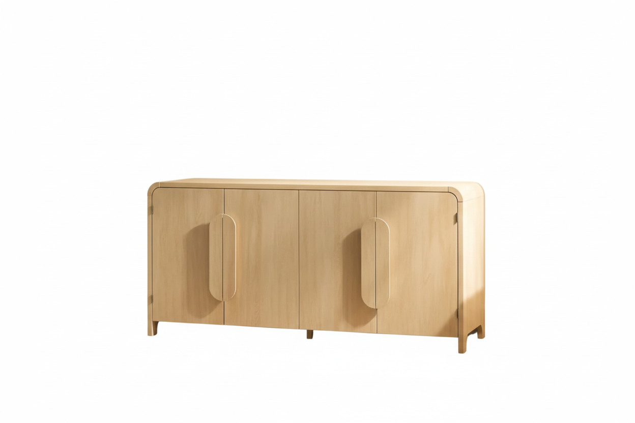 Lila Modern Curved Buffet Sideboard and TV Stand