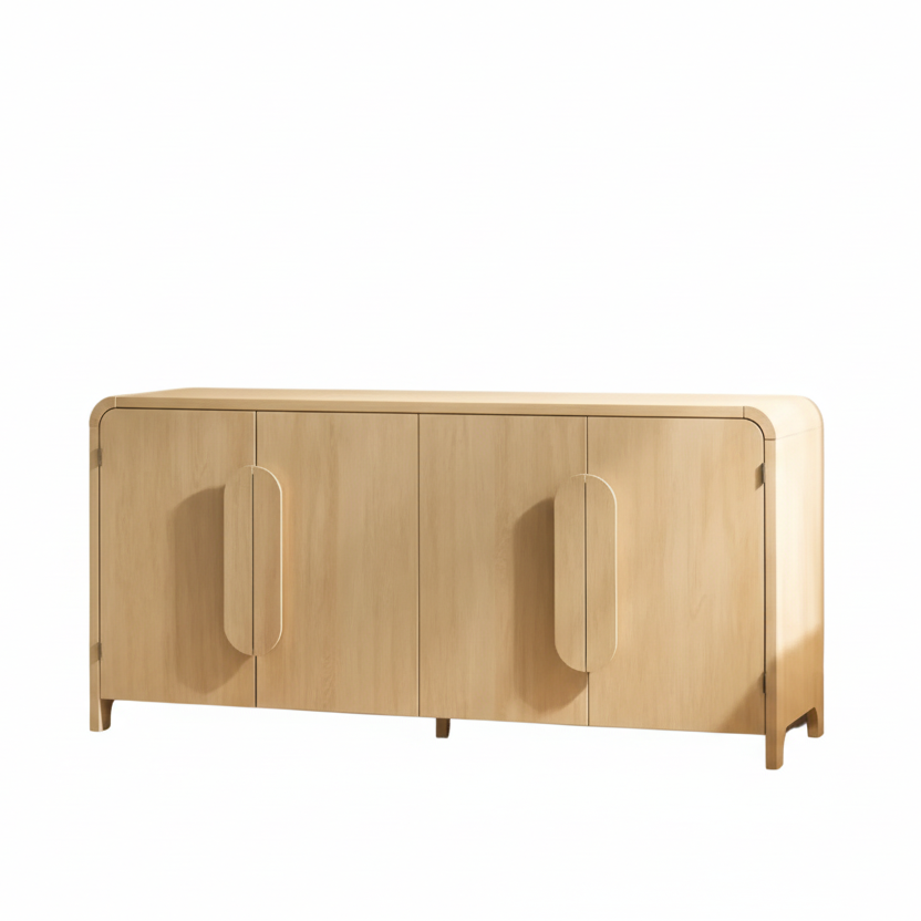 Lila Modern Curved Buffet Sideboard and TV Stand