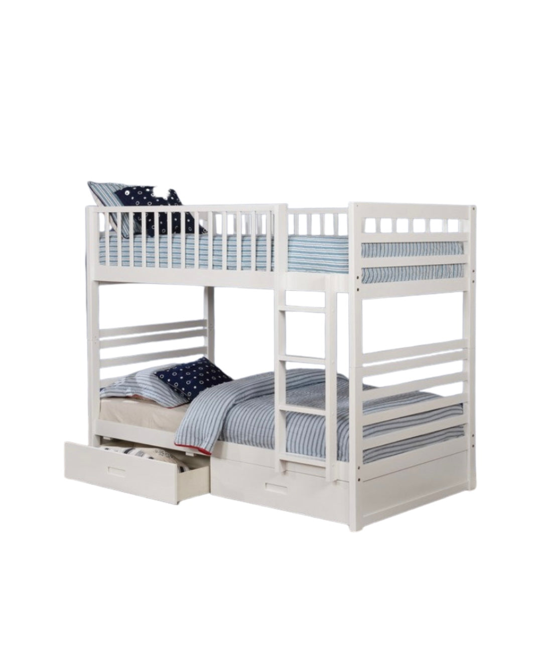 B-110-W White Bunk W/ Drawers