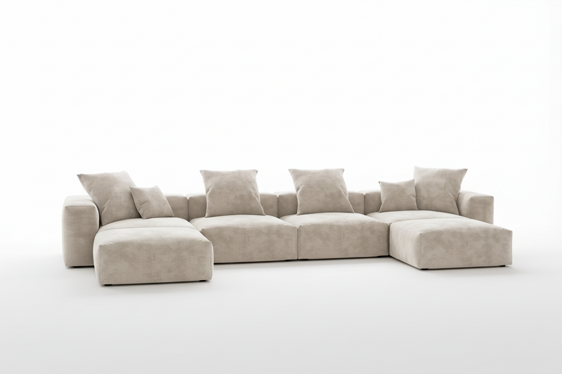 Inovo Modular Corduroy Sectional Sofa