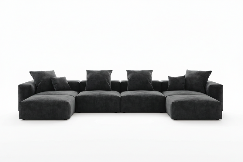Inovo Modular Corduroy Sectional Sofa
