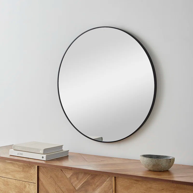 Miroir à cadre noir opale 35"