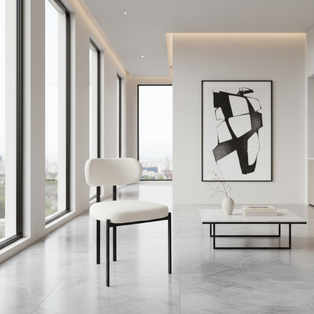 Chaise de salle à manger Otis GY-DC-8557 GF04-2 tissu crème