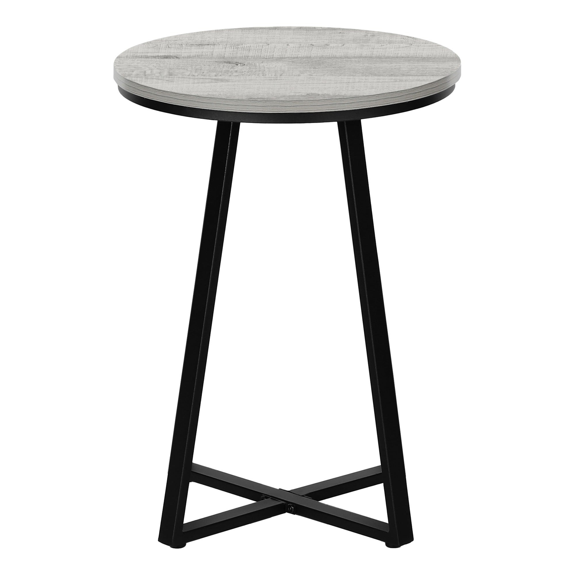 ACCENT TABLE - 22"H / BLACK / BLACK METAL