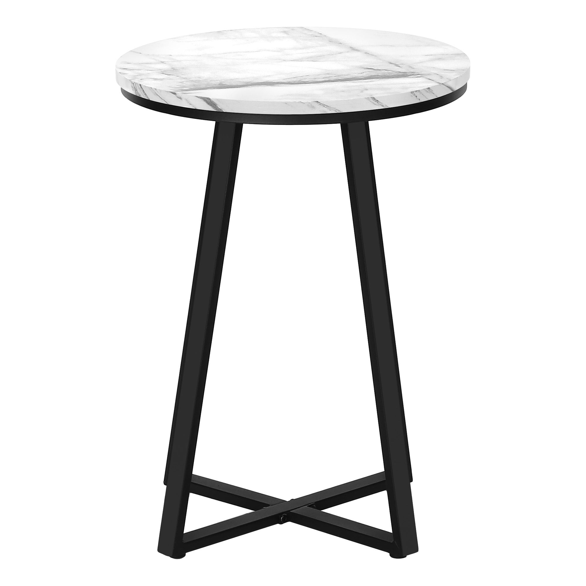 ACCENT TABLE - 22"H / BLACK / BLACK METAL