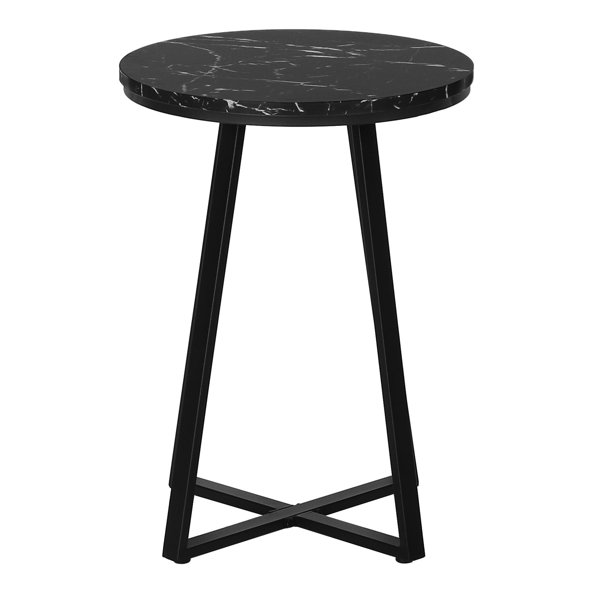 ACCENT TABLE - 22"H / BLACK / BLACK METAL