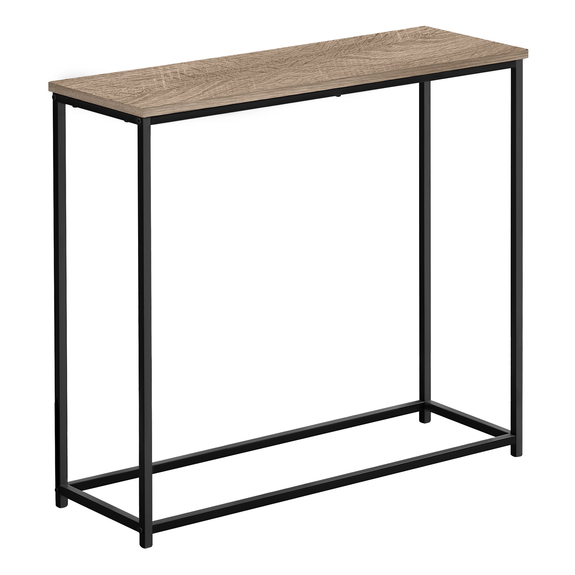TABLE D'APPOINT - 32"L / NOIR / CONSOLE D'ENTRÉE EN MÉTAL NOIR