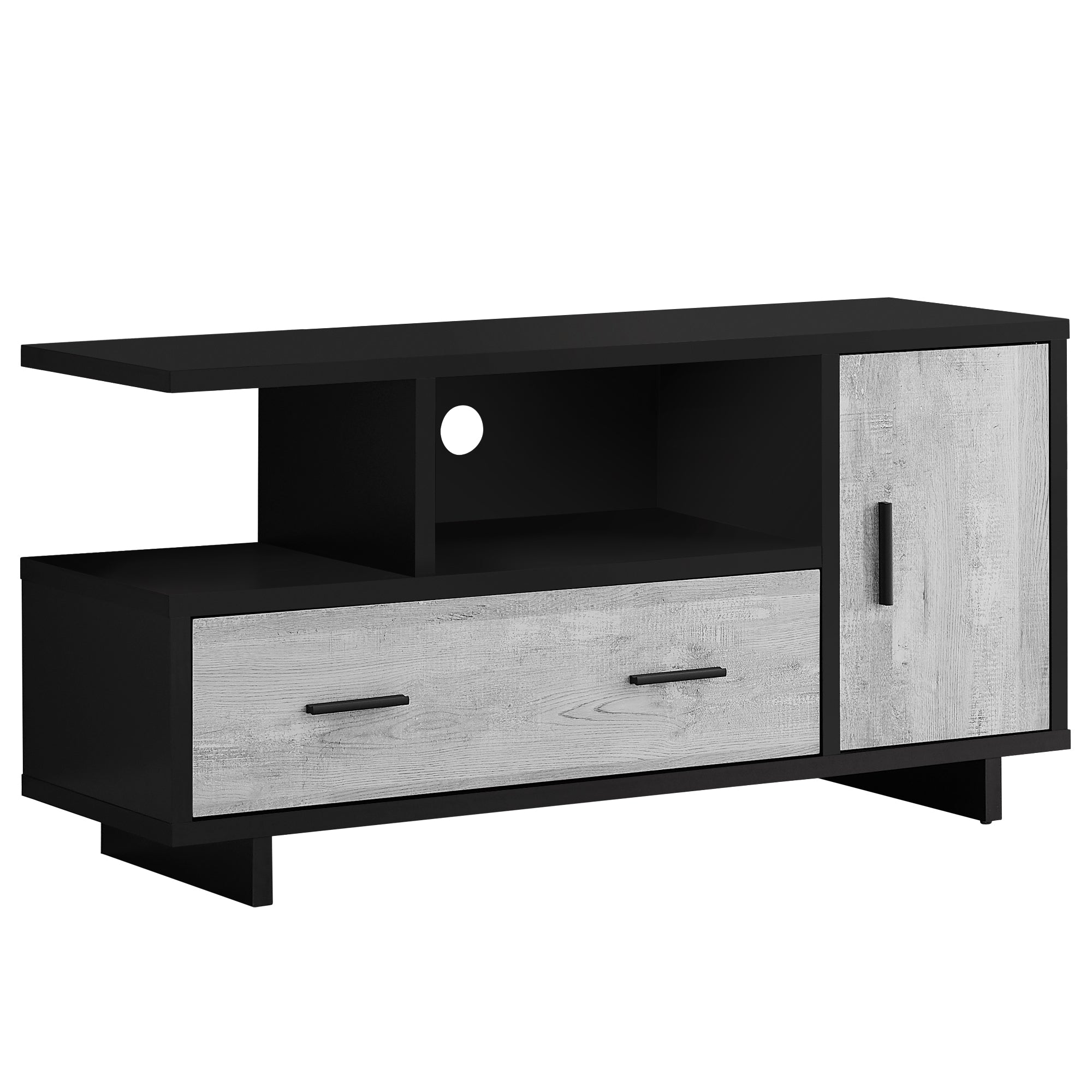 TV STAND - 48"L / WHITE WITH STORAGE