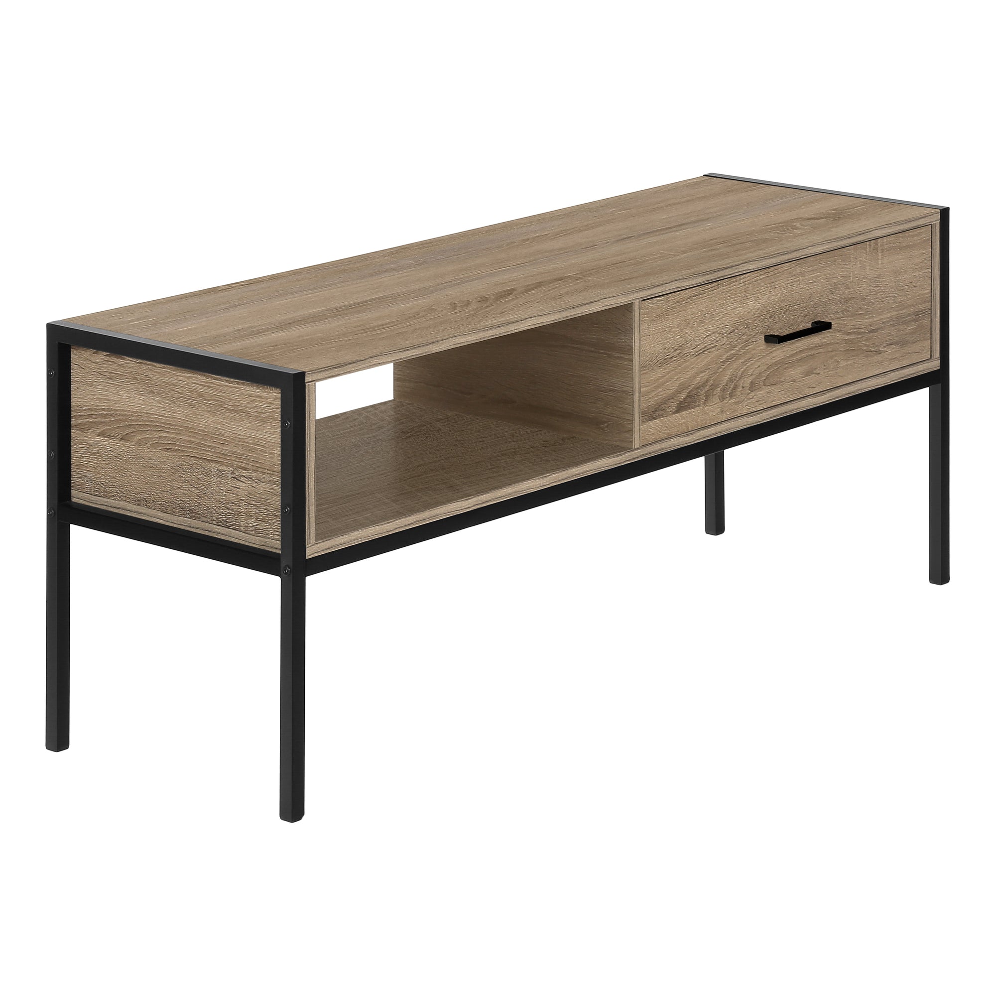 TV STAND - 48"L / BLACK / BLACK METAL