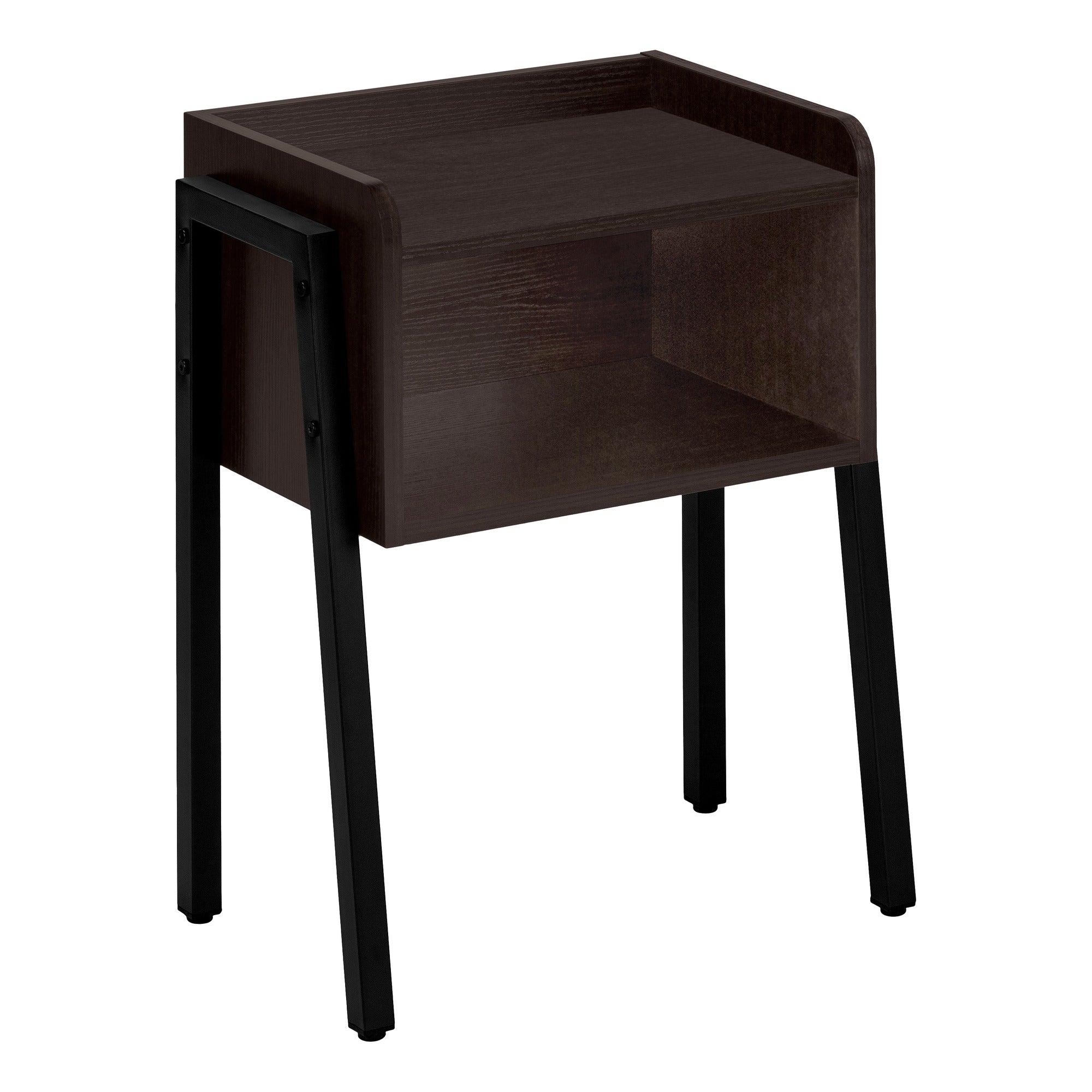 TABLE D'APPOINT - 23"H / ASPECT RÉCUPÉRÉ BRUN / MÉTAL NOIR