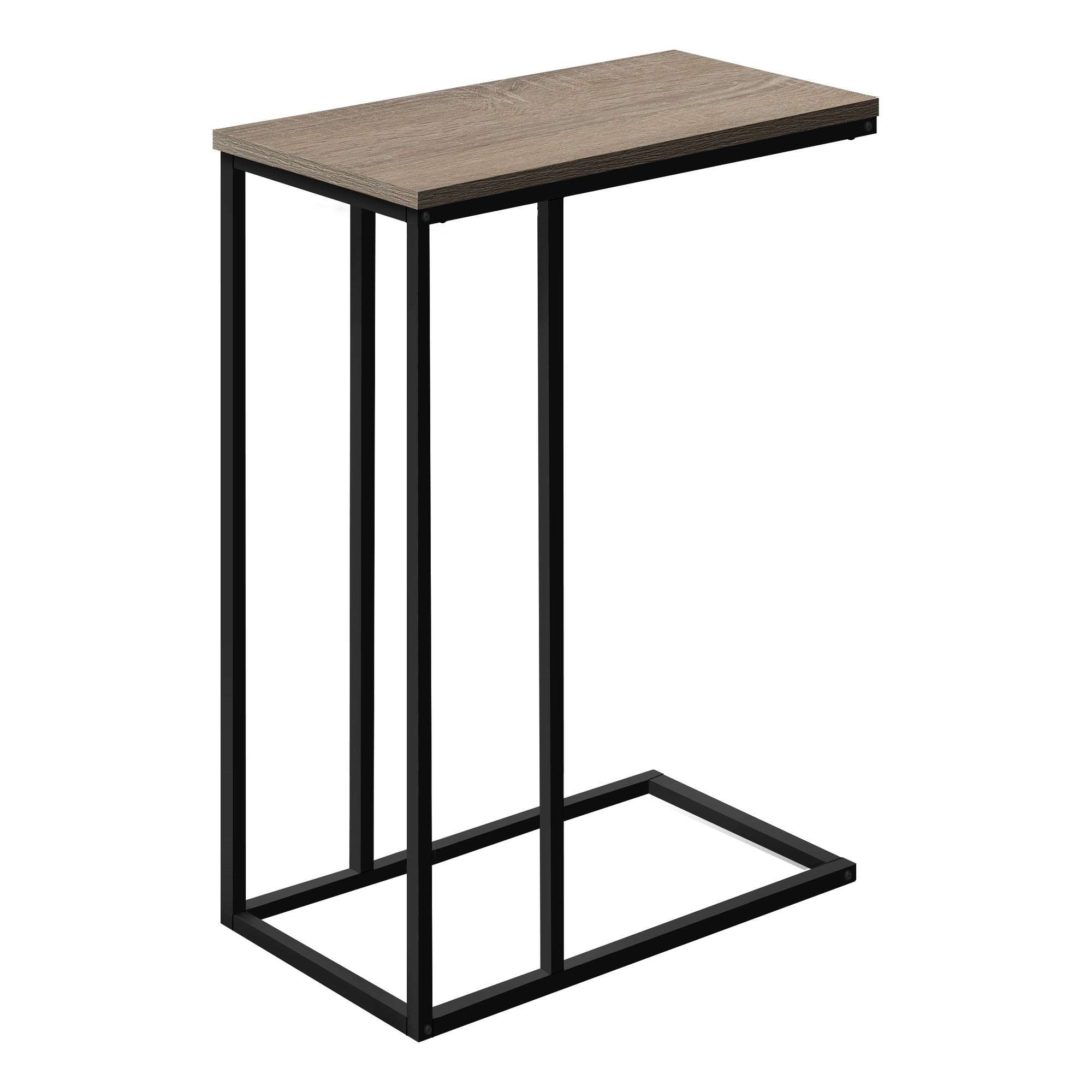 TABLE D'APPOINT - 25"H / BLANC / MÉTAL NOIR