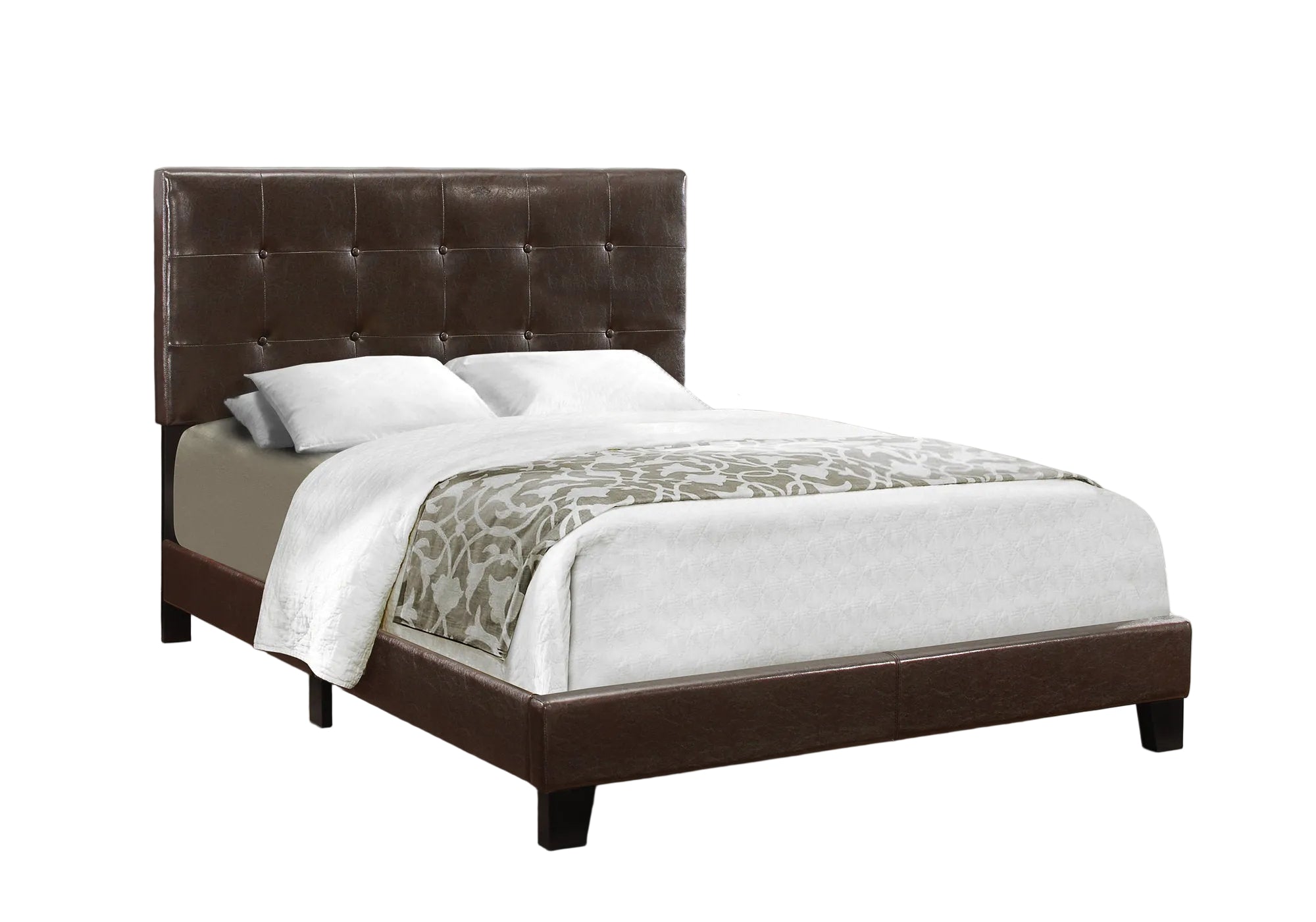 BOUCLE FABRIC UPHOLSTERED FULL SIZE BED FRAME