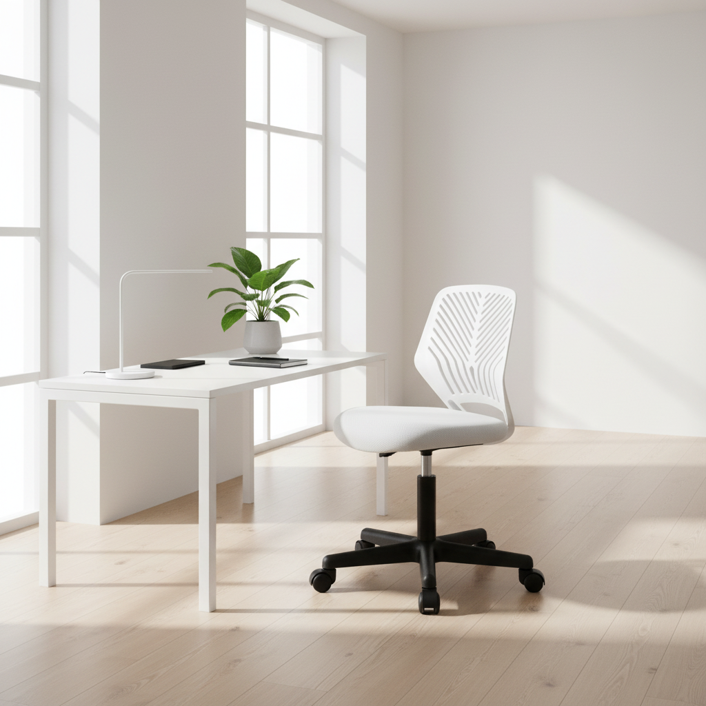 OFFICE CHAIR - BLACK JUVENILE / BLACK BASE ON CASTORS