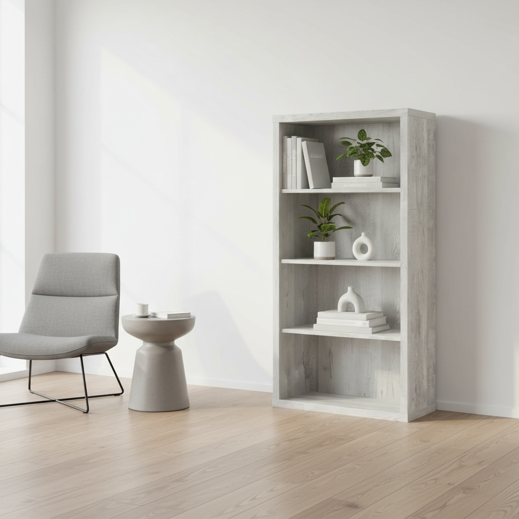 BIBLIOTHÈQUE - 48"H / ESPRESSO AVEC ÉTAGÈRES RÉGLABLES