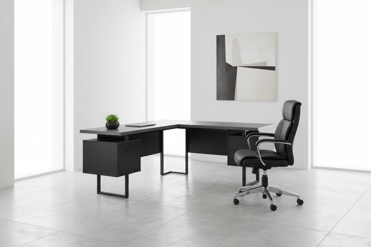 COMPUTER DESK - 70"L / DARK TAUPE LEFT OR RIGHT FACING