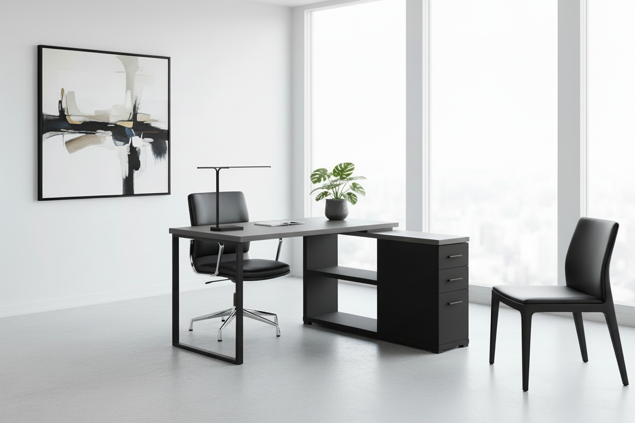 COMPUTER DESK - WHITE LEFT OR RIGHT FACING CORNER