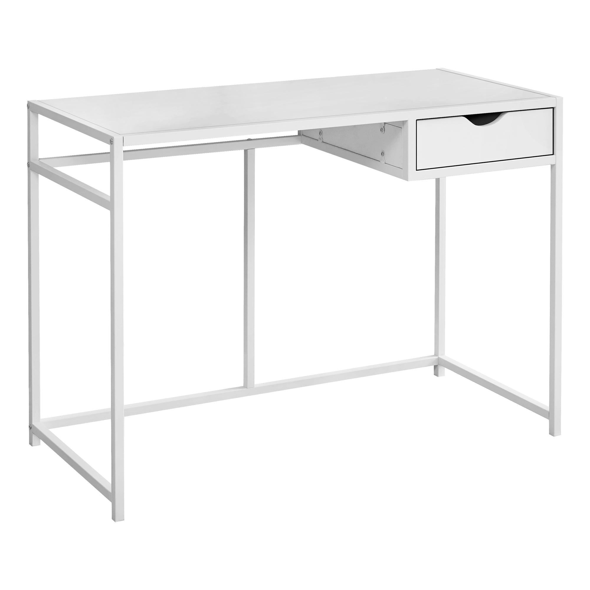 COMPUTER DESK - 42"L / GREY / DARK GREY METAL