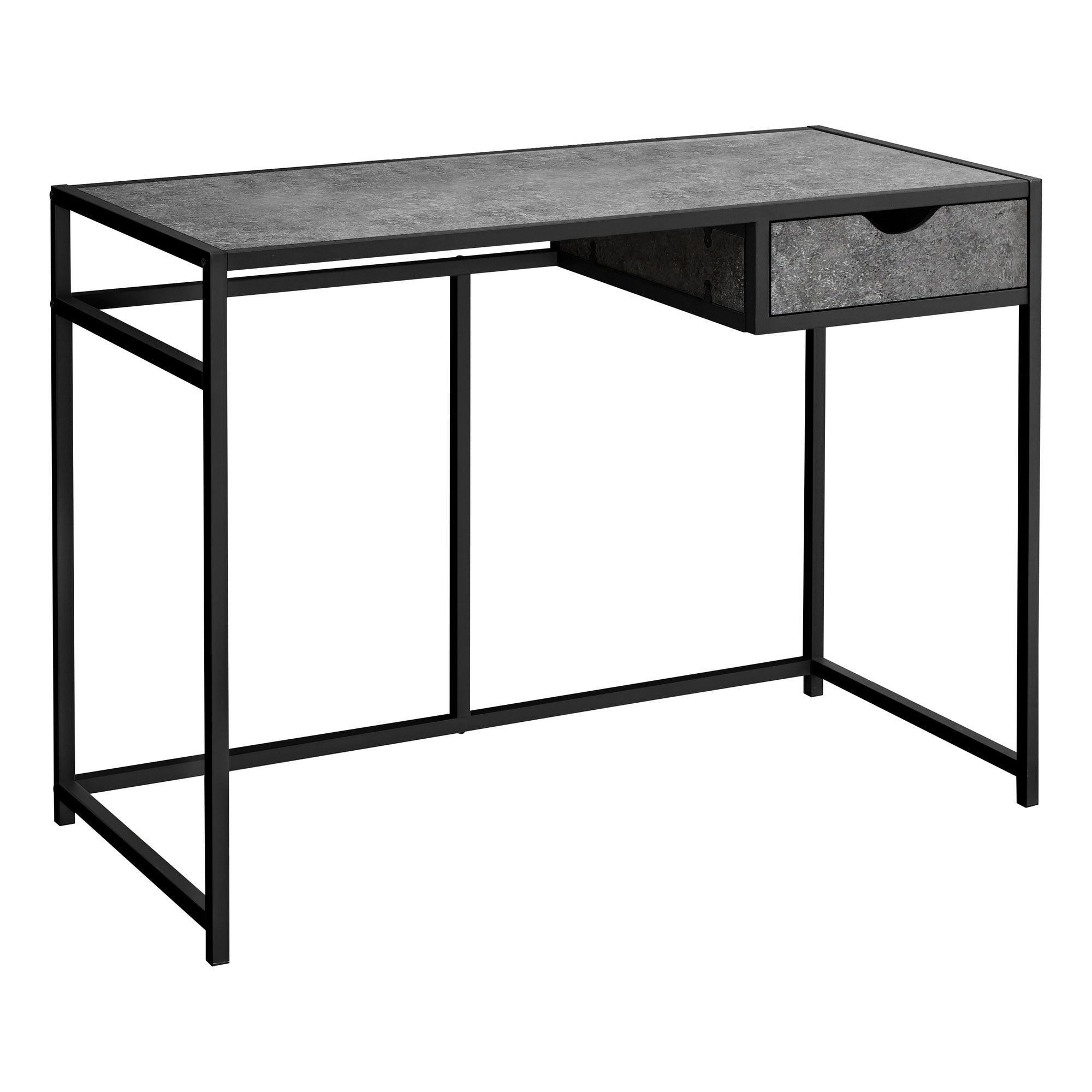 COMPUTER DESK - 42"L / GREY / DARK GREY METAL