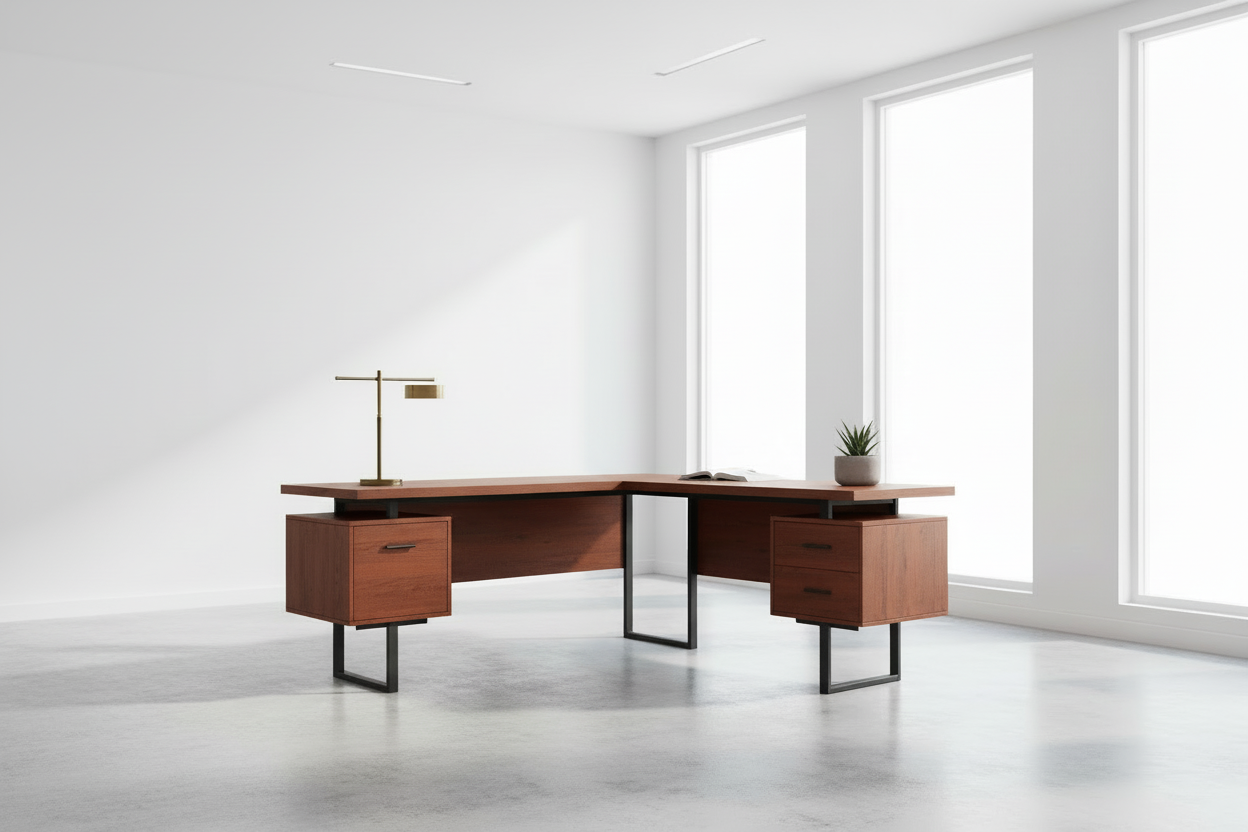 COMPUTER DESK - 70"L / DARK TAUPE LEFT OR RIGHT FACING