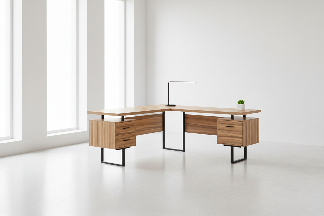 COMPUTER DESK - 70"L / DARK TAUPE LEFT OR RIGHT FACING