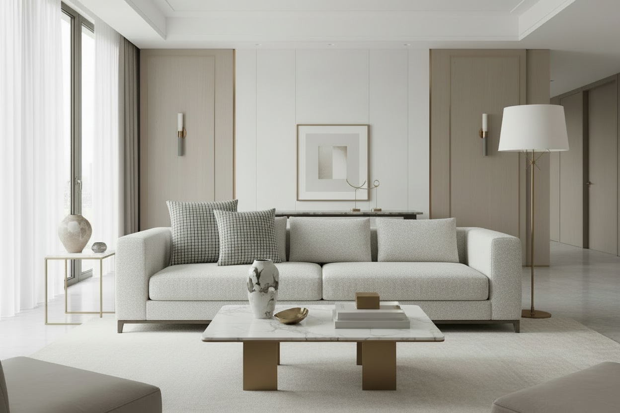 PILLOW - 18"X 18" / LIGHT / DARK TAUPE ABSTRACT DOT/ 2PCS