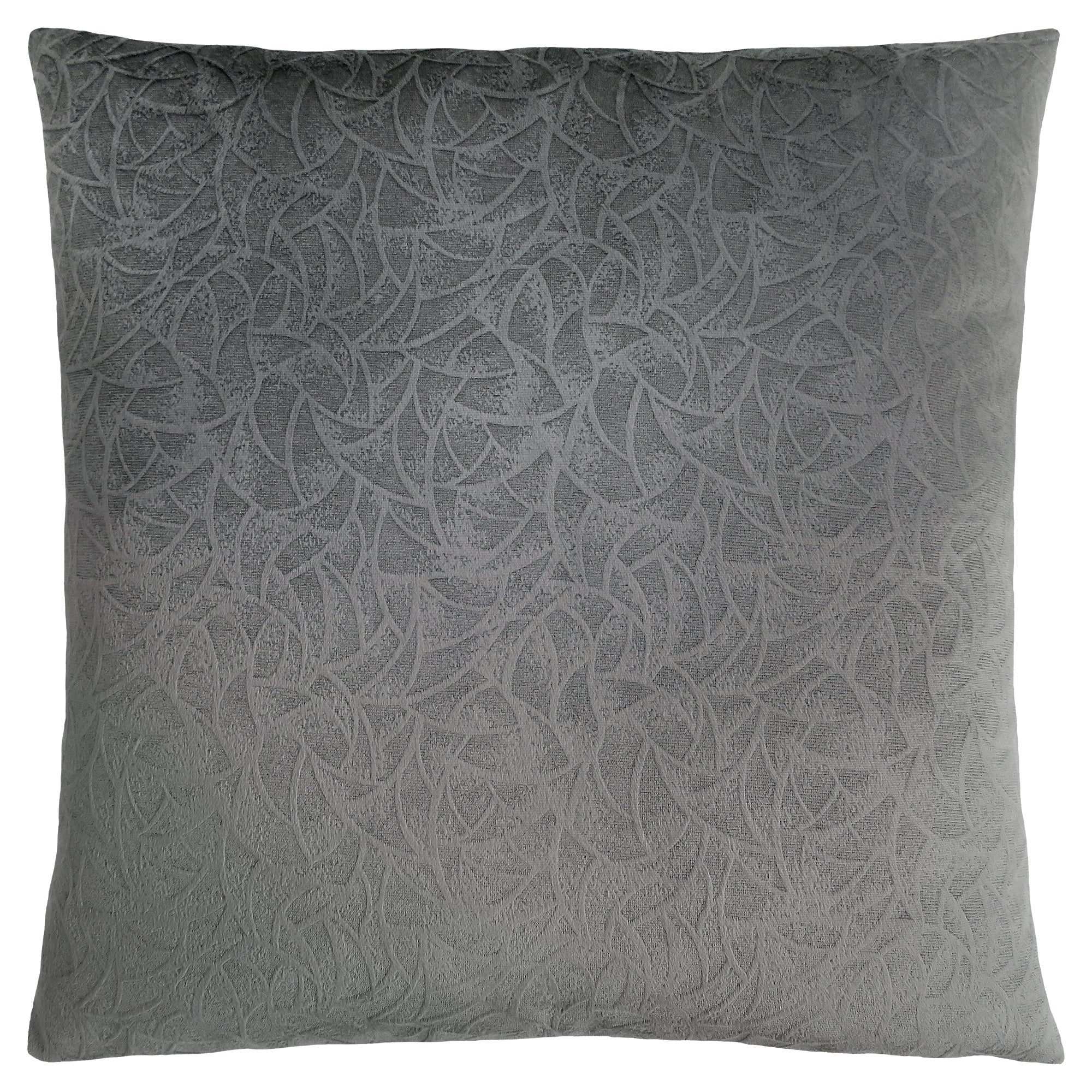 COUSSIN - 18"X 18" / VELOURS FLORAL TAUPE / 1PC