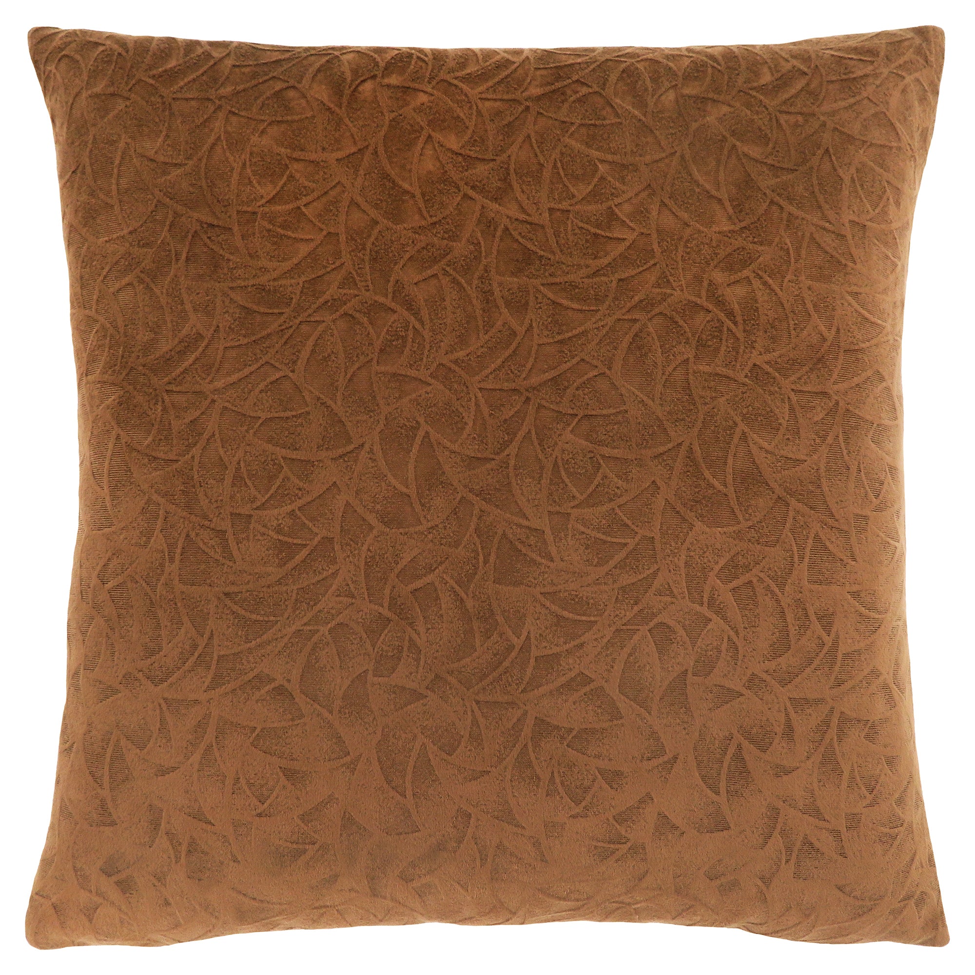 COUSSIN - 18"X 18" / VELOURS FLORAL TAUPE / 1PC