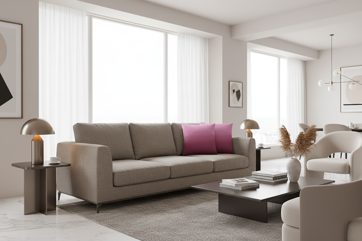 COUSSIN - 18"X 18" / SATIN DORÉ / 2PCS