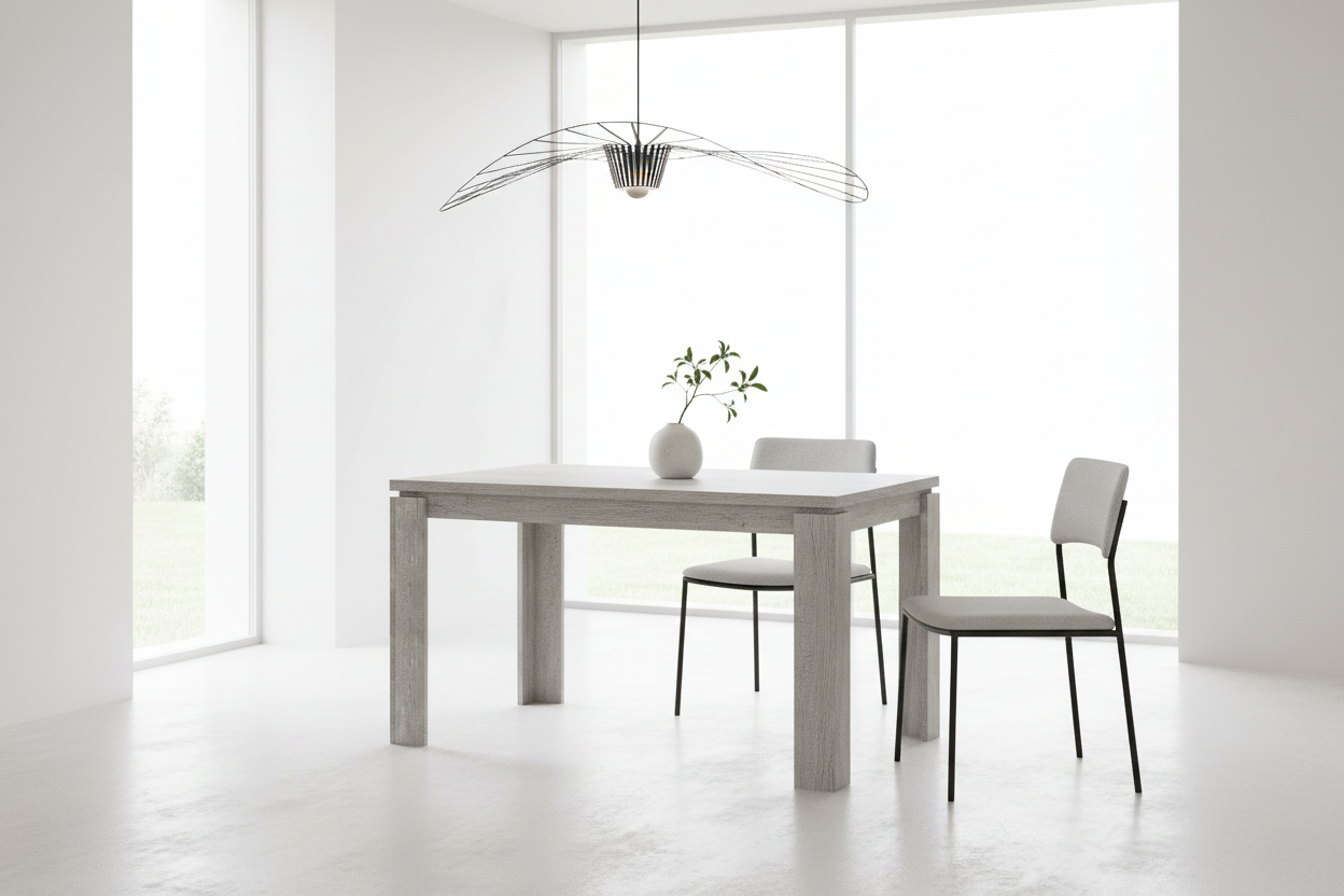 DINING TABLE - 32"X 48" / GREY RECLAIMED WOOD-LOOK