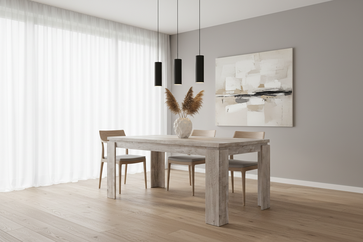 DINING TABLE - 36"X 60" / TAUPE RECLAIMED WOOD-LOOK