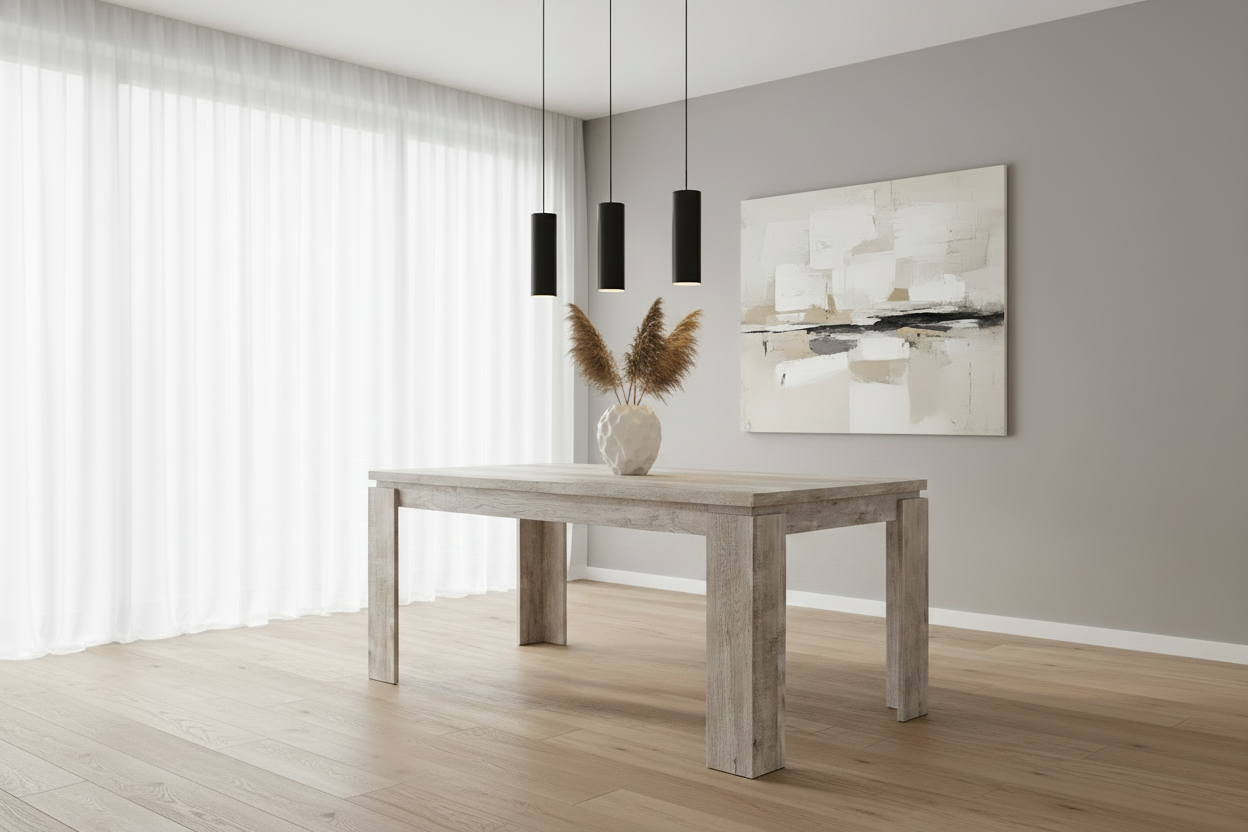 DINING TABLE - 36"X 60" / TAUPE RECLAIMED WOOD-LOOK