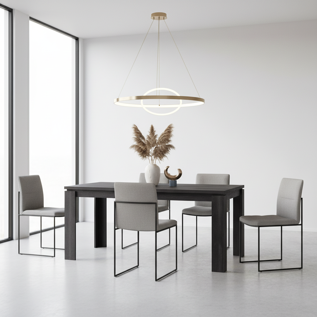 DINING TABLE - 32"X 48" / BLACK RECLAIMED WOOD-LOOK