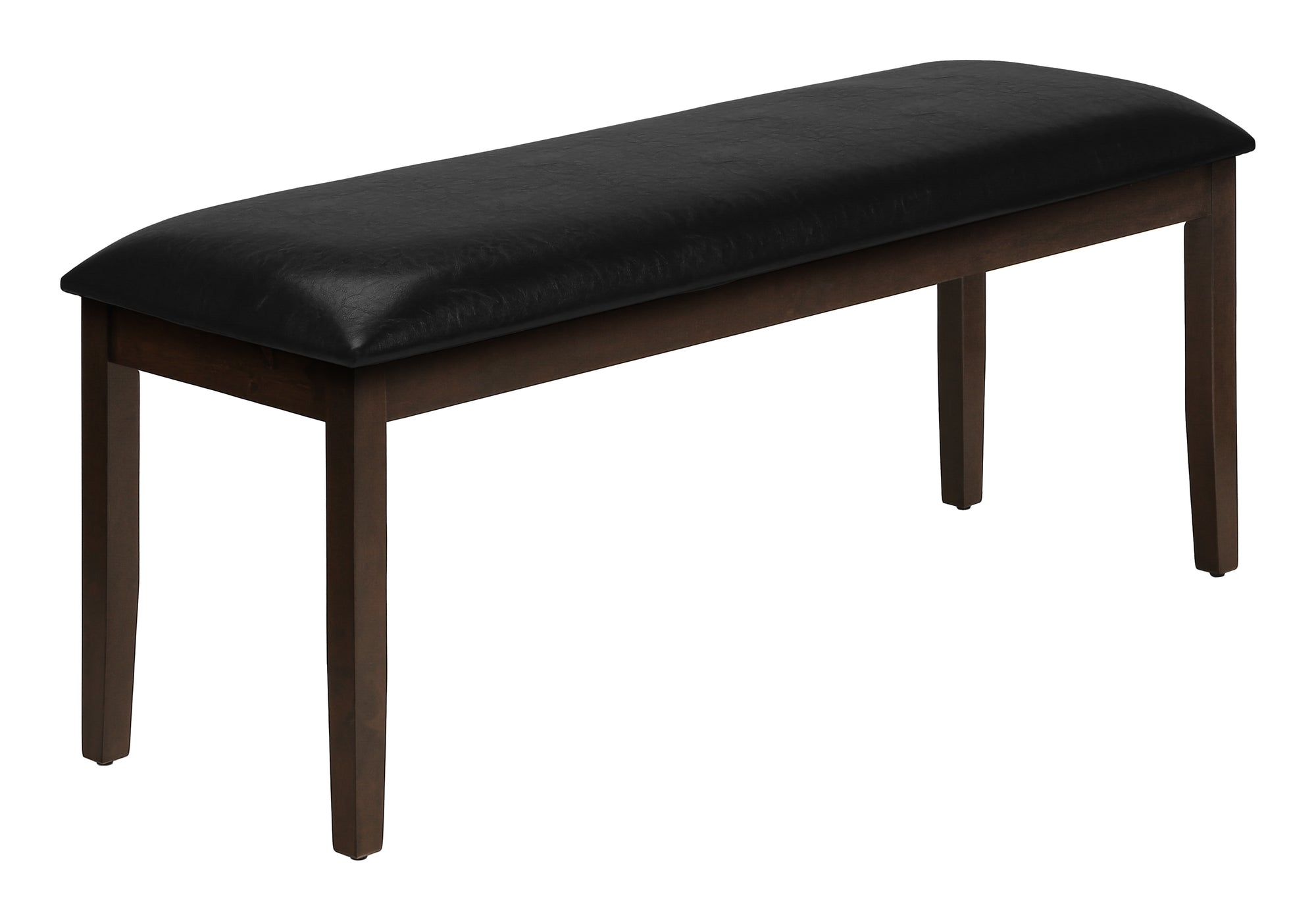 BENCH - 48"L / ESPRESSO / BLACK PU SEAT
