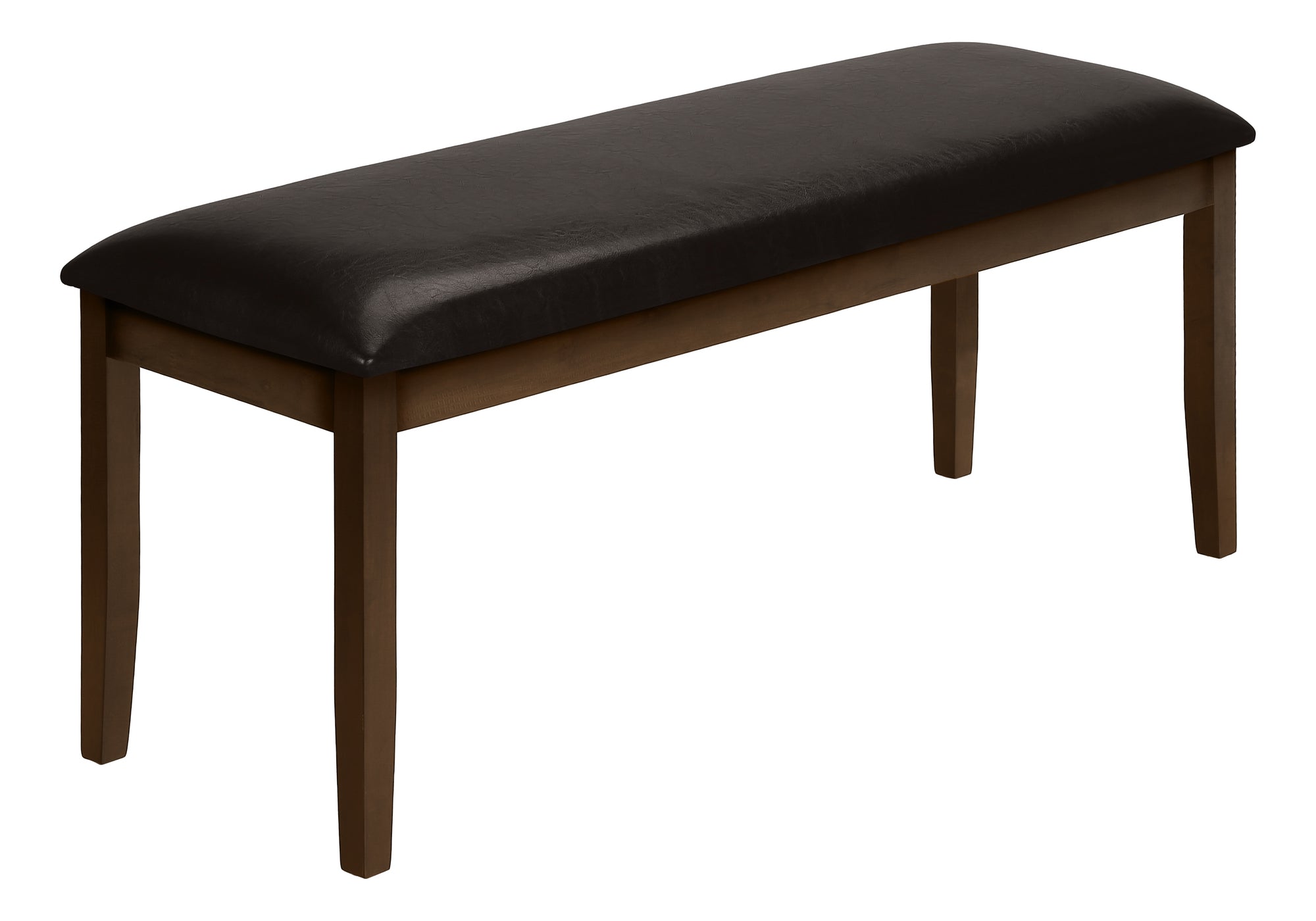 BENCH - 48"L / BROWN / DARK BROWN PU SEAT