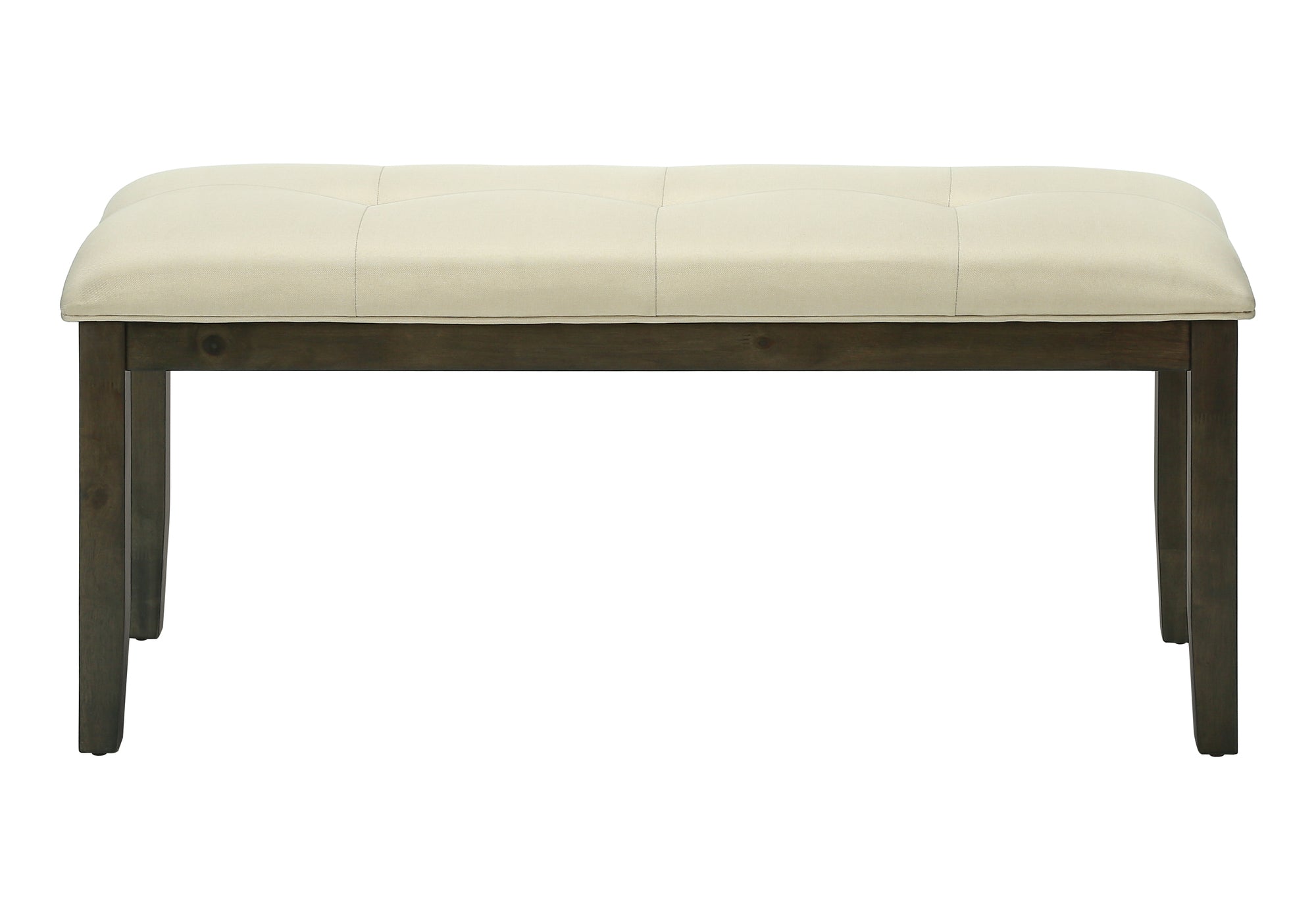 BENCH - 44"L / GREY / CREAM FABRIC SEAT