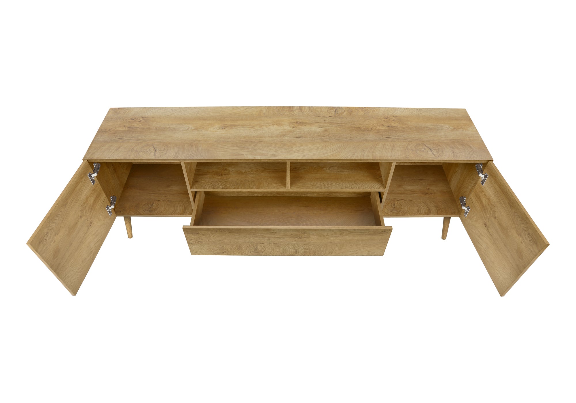 TV STAND - 72"L / WALNUT WITH STORAGE