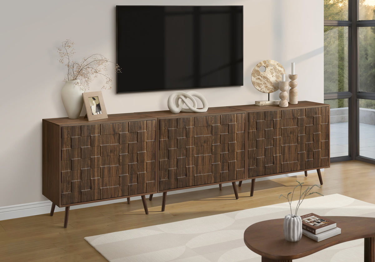 ACCENT CHEST - 32""H / DARK WALNUT WITH 2 DOORS
