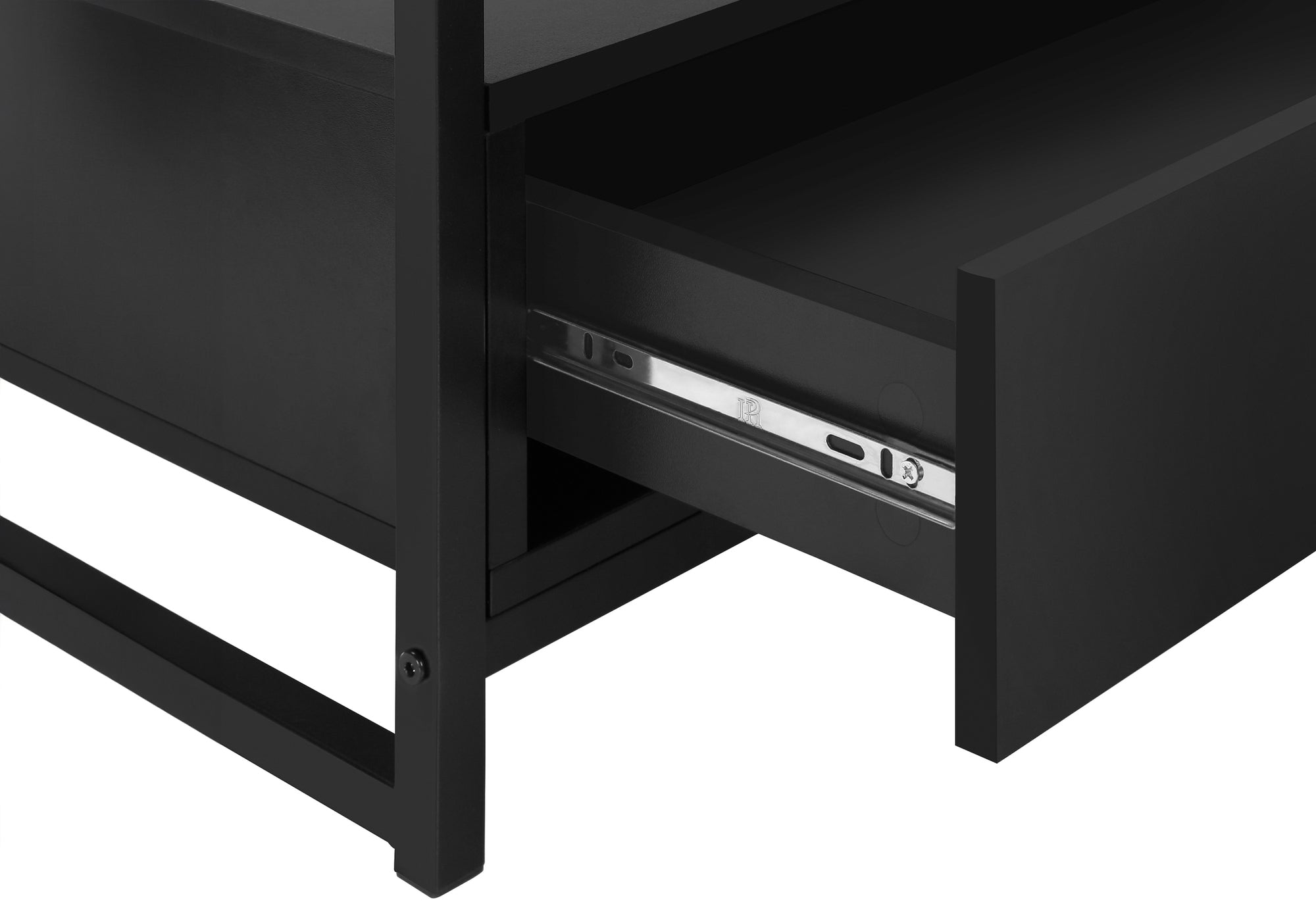 TV STAND - 48"L / BLACK / BLACK METAL