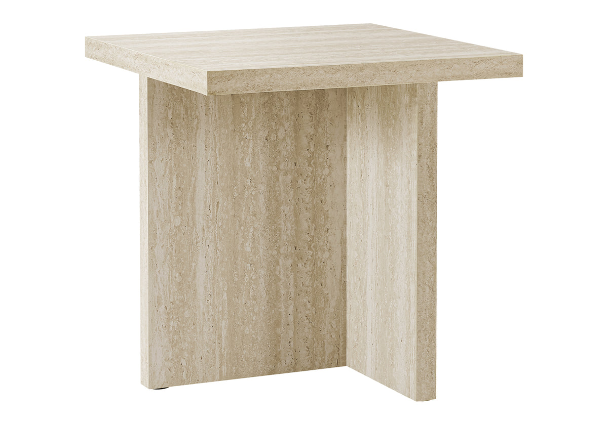 ACCENT TABLE - 24"H / TRAVERTINE STONE END TABLE