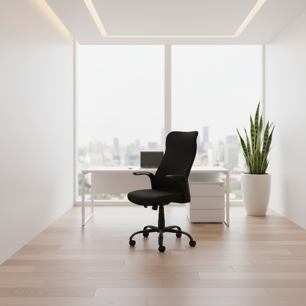 OFFICE CHAIR - BLACK / BLACK FABRIC / MULTI POSITION