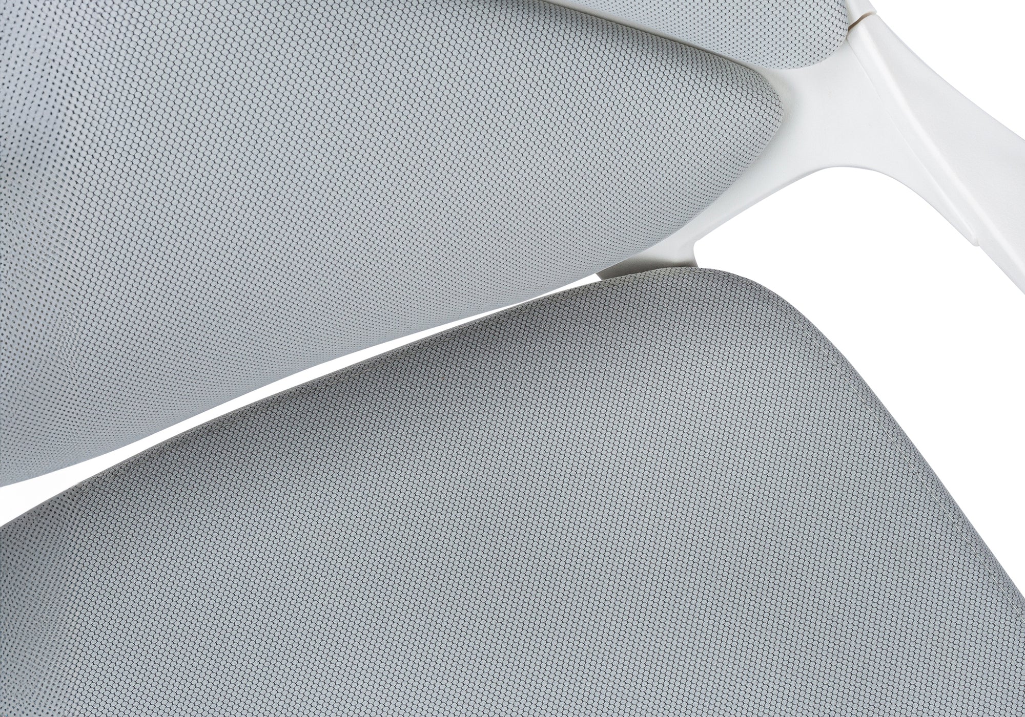 CHAISE DE BUREAU - TISSU BLANC / GRIS / DOSSIER HAUT EXECUTIVE