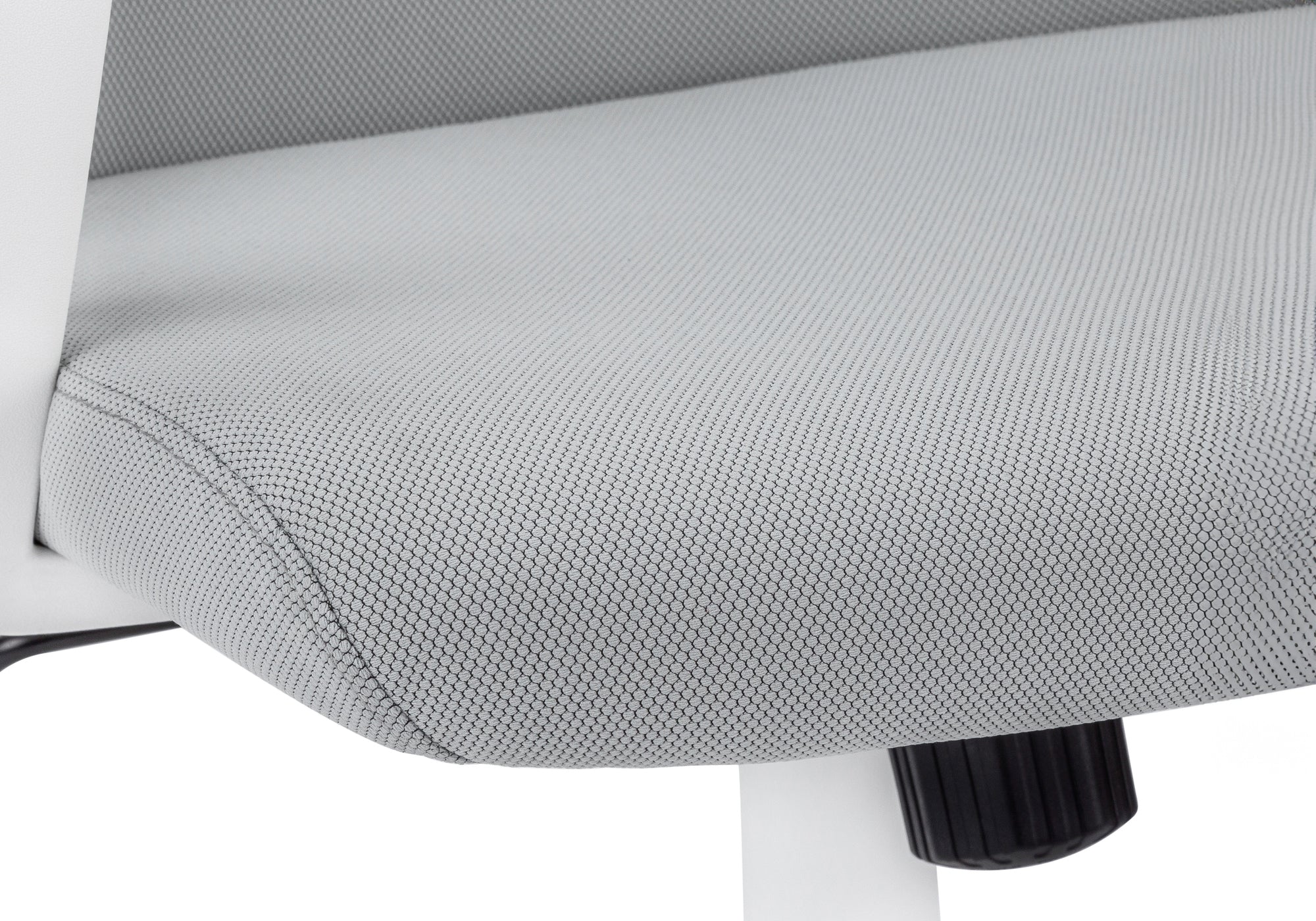 CHAISE DE BUREAU - BLANC / MAILLE GRISE / MULTI-POSITIONS