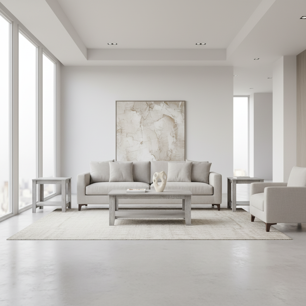 TABLE SET - 3PCS SET / INDUSTRIAL GREY