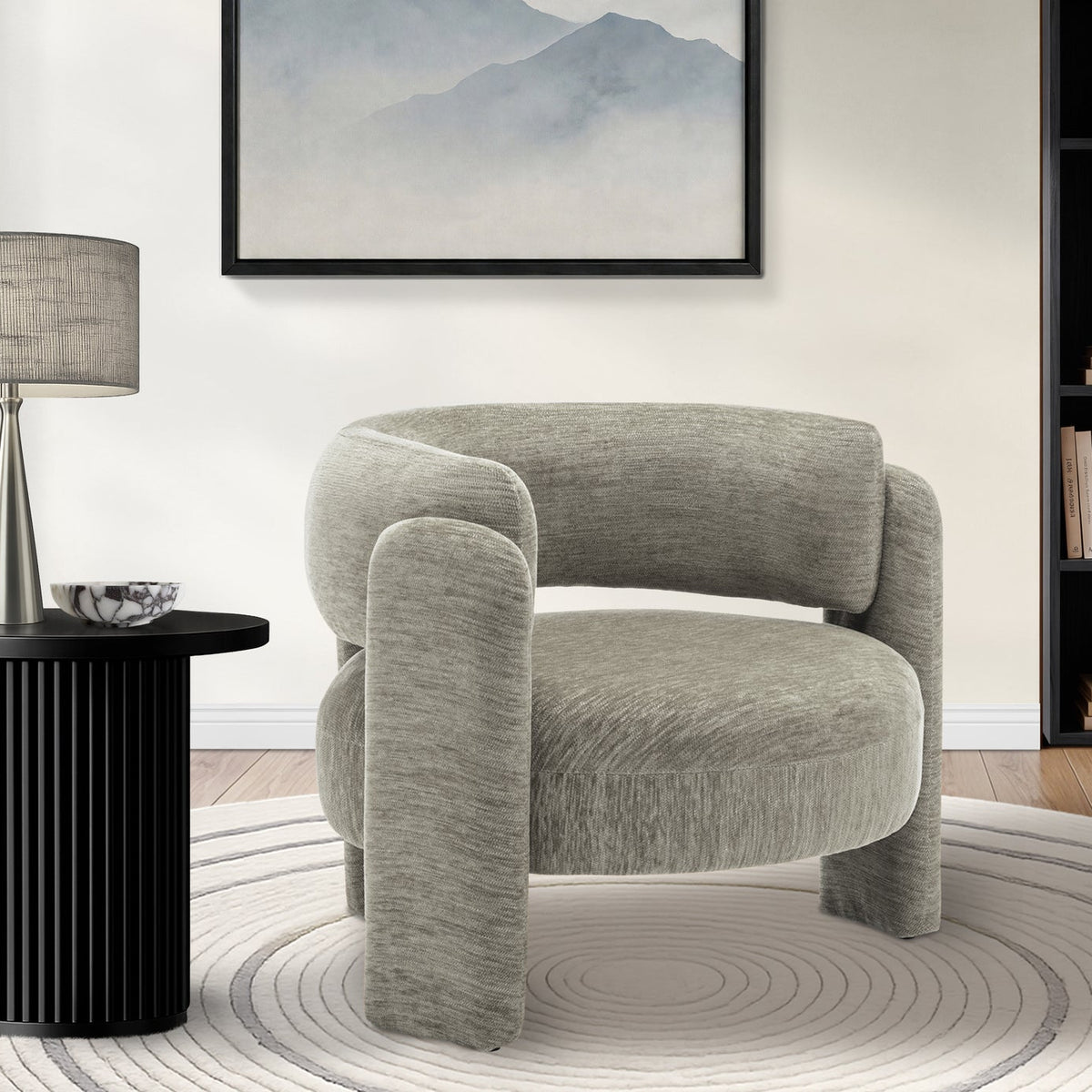 ACCENT CHAIR - 29""H / GREY FABRIC