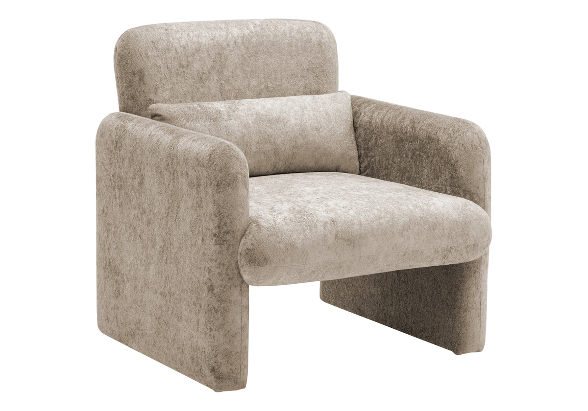 ACCENT CHAIR - 31"H / LIGHT BROWN FABRIC